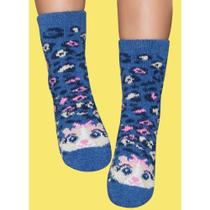 Meia Soft Feminina Oncinha Puket - Azul Meia Soft Feminina Oncinha Puket - Azul