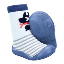 Meia Sola Antiderrapante Infantil Bêbe Pimpolho Tam 17 ao 22