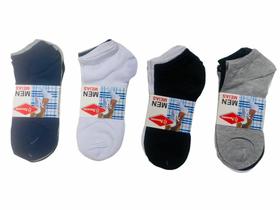 Meia Soquete Cano Curto Lisa Kit 6 Pares Conforto Algodão