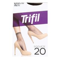 Meia Soquete Feminina Social Básica Preta Fio 20 - Trifil Meia Soquete Feminina Social Básica Preta Fio 20 - Trifil