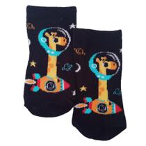 Meia Soquete Infantil Bebê Menino Girafinha Puket 6902