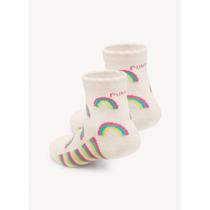 Meia Soquete Infantil Feminina para Bebê Cano Médio Arco Íris Puket 70001 Meia Soquete Infantil Feminina para Bebê Cano Médio Arco Íris Puket 70001