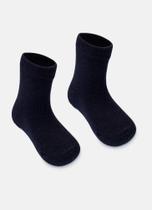 Meia Soquete Puket Bebê Antiderrapante Lisa Pink e Azul Marinho 15 a 18 Meia Soquete Puket Bebê Antiderrapante Lisa Pink e Azul Marinho 15 a 18