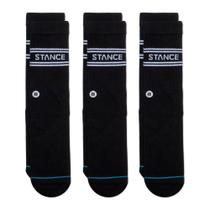 Meia Stance Basic 3 Pack Preta