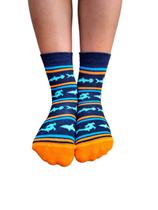 Meia teen divertida marinho jaffa orange ref-22003005 26-33