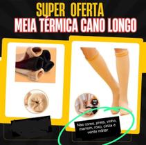 Meia térmica cano longo COR MARROM