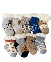 Meia Termica Infantil Bebê Antiderrapante Forrada de Lã Inverno - Fashion Socks