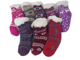 Meia Térmica Infantil Menina Antiderrapante Forrada Lã Quentinha Meia Térmica Infantil Menina Antiderrapante Forrada Lã Quentinha