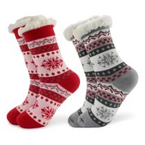 Meia Térmica Inverno Adulto Forro Lã Pantufa Antiderrapante