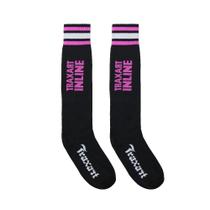 Meia Traxart Inline Listra Cinza e Rosa - DY-044