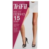 Meia trifil dedinho de fora 3/4 fio 15 punho soft cor natural w06760 Meia trifil dedinho de fora 3/4 fio 15 punho soft cor natural w06760