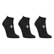 Meia Under Armour Core Cano Baixo C/ 3 Pares - Preto+Cinza