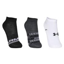 Meia Under Armour Essential Invisivel - Pacote com 3 pares