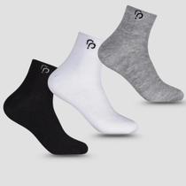 Meia Unissex Lisa Cano Longo Kit com 3 Pares Poliéster