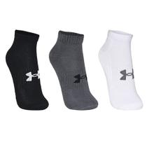 Meia Unissex Under Armour Core Cotton Cano curto - Pacote com 3 pares
