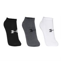 Meia Unissex Under Armour Cotton Invisivel - Pacote com 3 pares