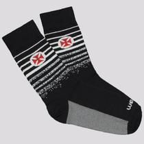 Meia Vasco Casual Cano Longo Juvenil Preta Meia Vasco Casual Cano Longo Juvenil Preta