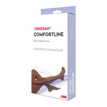 Meia Venosan 20-30mmhg Comfortline Cotton 3/4 Pé Aberto Bege Curta