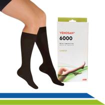 Meia Venosan 6000 de Média Compressão 2030mmHg 3/4 Preto Pé Fechado Cód. BR6203 Meia Venosan 6000 de Média Compressão 2030mmHg 3/4 Preto Pé Fechado Cód. BR6203