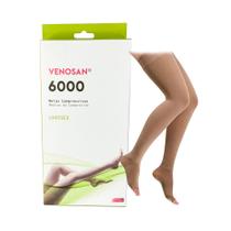 Meia Venosan 6000 Média Compressão 20-30 Mmhg AGH 7/8 Meia Coxa Cor Bege Tamanho M