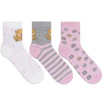 Meia Winston Fun Socks 3 Pares Infantil Menina - Tam. 24/27 Multicores - Ref 3324271