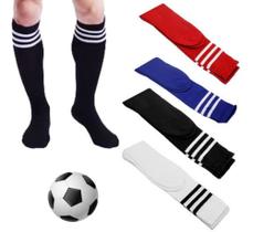 Meião de Futebol Profissional Masculino Feminino Adulto Listras Meião de Futebol Profissional Masculino Feminino Adulto Listras