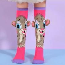 Meias 3D infantil Meia maluca Cano Alto