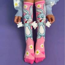 Meias 3D infantil Meia maluca Cano Alto