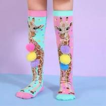 Meias 3D infantil Meia maluca Cano Alto