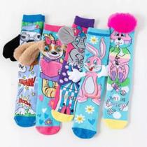 Meias 3D infantil Meia maluca Cano Alto Meias 3D infantil Meia maluca Cano Alto
