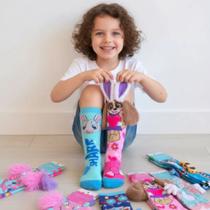 Meias 3D infantil Meia maluca Cano Alto Meias 3D infantil Meia maluca Cano Alto