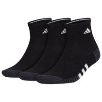 Meias Adidas Athletic Cushioned Quarter, pacote com 3 unidades para homens