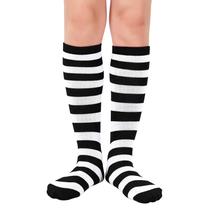 Meias American Trends Kids Toddler pretas até o joelho, pacote com 1 pacote