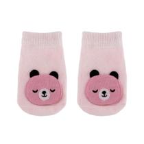Meias Antiderrapante Aplique Urso Rosa Buba Meias Antiderrapante Aplique Urso Rosa Buba
