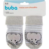 Meias Antiderrapante Com Chocalho Elefantinho 12730 Buba Meias Antiderrapante Com Chocalho Elefantinho 12730 Buba