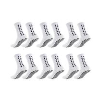 Meias Antiderrapantes De Cano Médio Com Grip, 6 Pares, Para Homens E Mulheres, Esportes, Yoga,