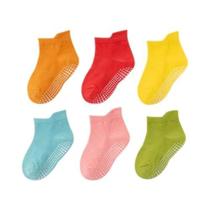 Meias Antiderrapantes Listradas Para Crianças De 0 a 7 Anos, 6 Pares, Meias Esportivas Para Meninos Meias Antiderrapantes Listradas Para Crianças De 0 a 7 Anos, 6 Pares, Meias Esportivas Para Meninos