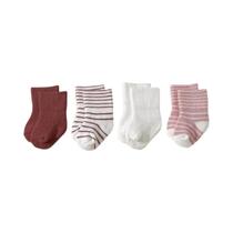 Meias Antiderrapantes Para Bebês, 4 Pares, 0-12 Meses, Meninos, Meninas, Recém-nascidos, Macias,