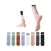 Meias Antiderrapantes Para Yoga Femininas Tubo Médio 1/3/6/10 Pares Meias De Silicone Para Fitness
