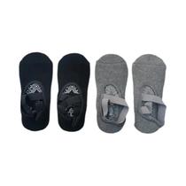 Meias Antiderrapantes Para Yoga, Pilates E Ballet Femininas, 2 Pares, Algodão Respirável, Sem