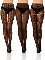 Meias Arrastão Bencailor Halloween Black Floral (L) Meias Arrastão Bencailor Halloween Black Floral (L)