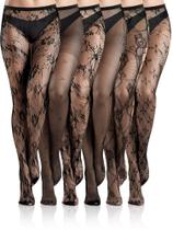 Meias arrastão Ramede Halloween até a coxa para mulheres