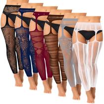 Meias arrastão Skylety para mulheres plus size, 6 pares