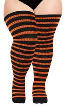 Meias até a coxa Moon Wood Plus Size para mulheres de algodão