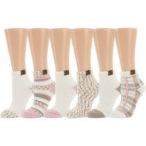 Meias BEARPAW femininas Cozy Super Soft Warm Lounge, 6 pares