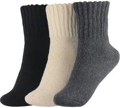 Meias BenSorts femininas, quentes, sólidas, grossas, quentes, pacote com 3 pares Meias BenSorts femininas, quentes, sólidas, grossas, quentes, pacote com 3 pares