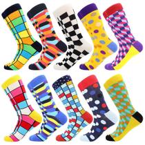 Meias BISOUSOX masculinas Crazy Colorful Funky Dress, 9-12 Meias BISOUSOX masculinas Crazy Colorful Funky Dress, 9-12