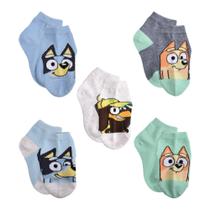 Meias Bluey Boys Kids Quarter Grey, pequenas, tamanho americano 18-24M