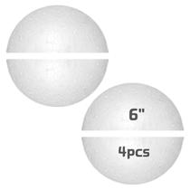 Meias bolas de espuma RETOONGKING 15 cm brancas para artesanato 4 peças