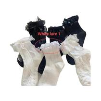 Meias Brancas De Princesa Lolita De Renda Para Meninas 1 3 6 Pares Meias Longas Estilo Doce JK
